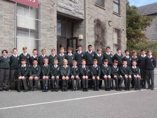 Fotografía de grupo de clase en colegio irlandés